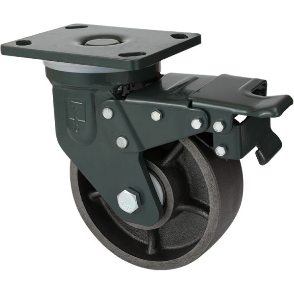 TAHK Super Heavy Duty Manganese Steel Natural Finish Varnished Milled Cast Iron Wheel