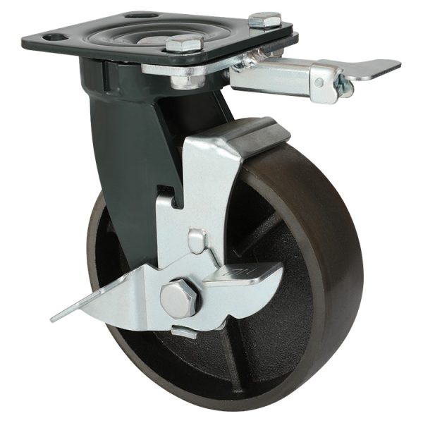 TAHK Impact Resistant Extra Heavy Duty Natural Finish Milled Cast Iron Wheel