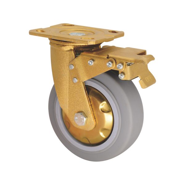Square edge TPR caster