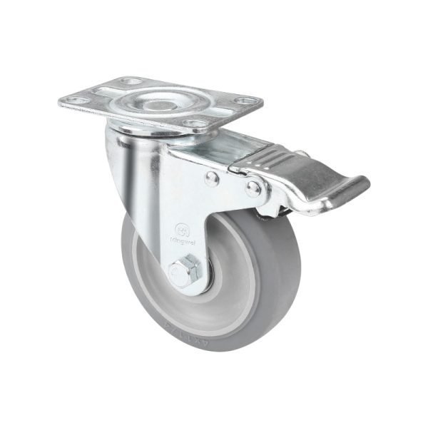 Medium duty TPR caster wheel-Gray