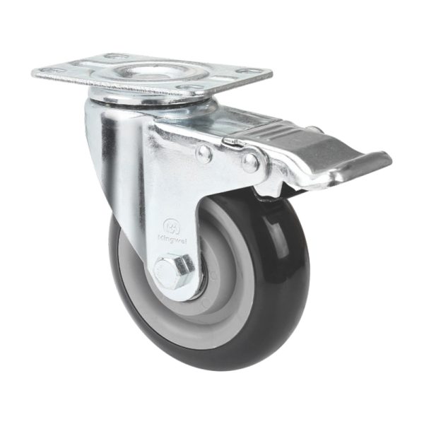 Medium duty PVC caster wheel-Black