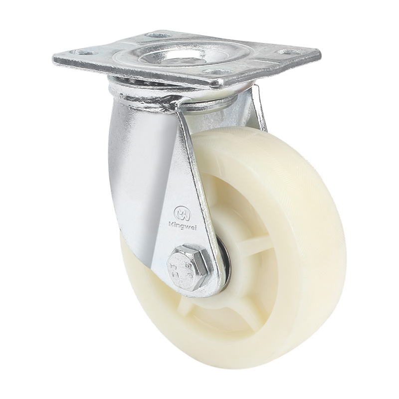 Medium-heavy duty nylon caster wheel