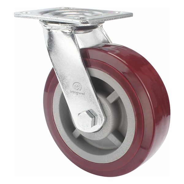 Jujube red PVC caster wheel