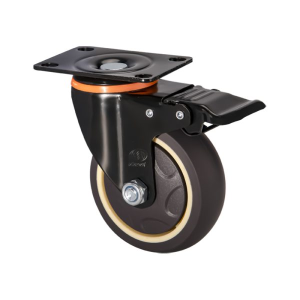 Medium duty coffee caster wheel-black